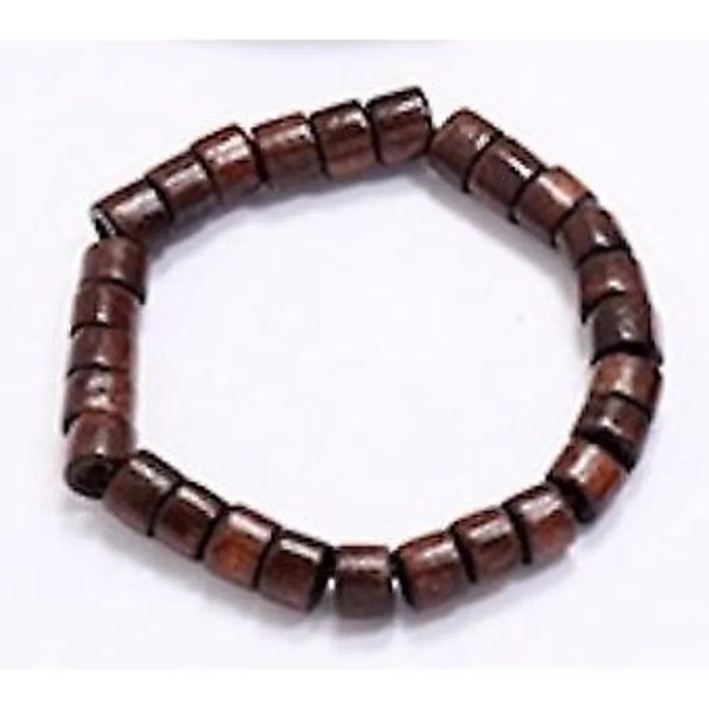 Handmade bracelet for men an antled wooden beads in brown bohemian